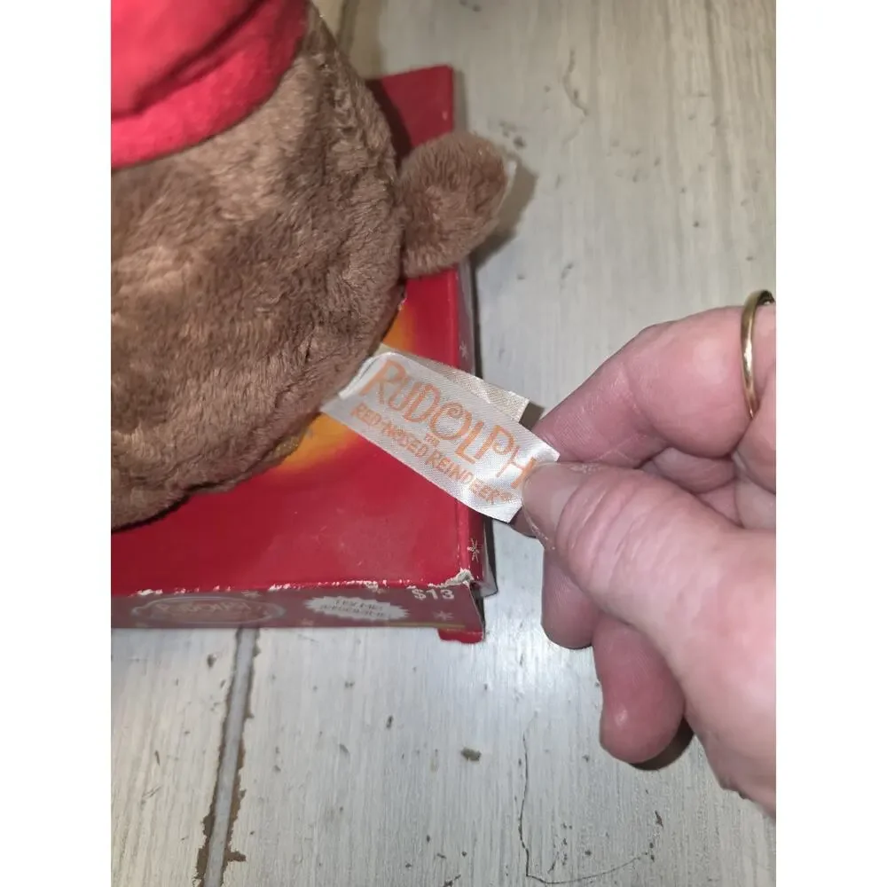 DanDee Rudolph Red Nose Reindeer Plush Light Up Sings Jingle Bells Needs Battery